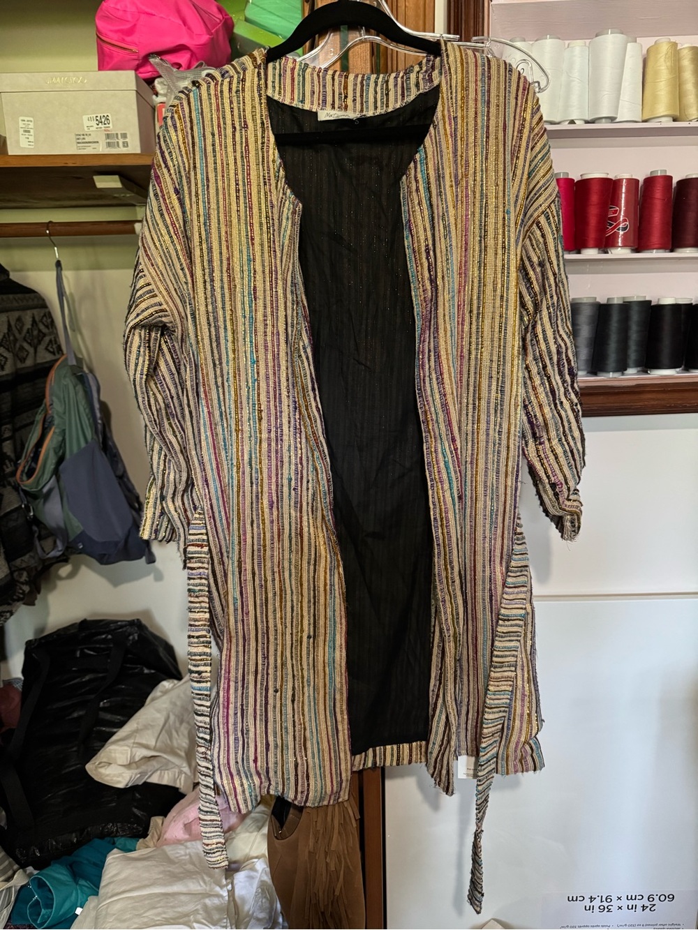 Mes Demoiselles Multicolor Striped Cotton Robe